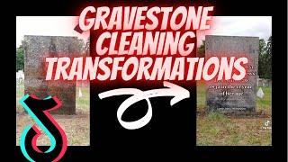 Gravestone Cleaning On TikTok || No Talking No Music || Gravestone Cleaning ASMR 103 || 8 Minutes