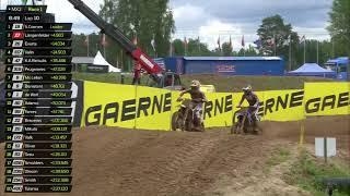 Mc Lellan, Prugnières, de Wolf and Adamo fighting for the top 10 positions in MX2 Race 1 #MXGPLatvia
