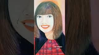 Portrait with oil pastels #blackpink #kpop #korea #art #artwork #like #youtubeshorts
