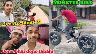 First Time Bike Chalaya Aur Accident | Bawal Ho Gaya Sadi me | Fat Bike Vlogs | Live Accident