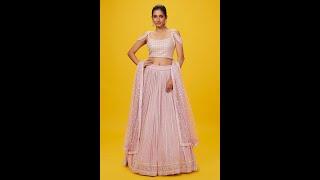 Trendy Pastel Pink Lehenga Design For Bridesmaid