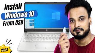 How to Install Windows 10 from USB | Windows 10 Kaise Install kare Pendrive Se (2023)