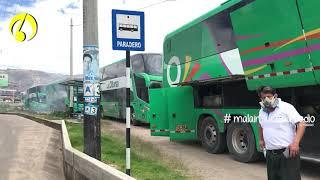 DESINFECCIÓN DE BUSES QUE TRASLADARÁN LOS PRIMEROS PASAJEROS DE CAJAMARCA HACIA LIMA