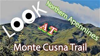 Look at Northern Apennines and the picturesque trail on Monte Cusna (2,121)