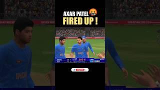 Axar Patel got fired up in rc 24 | Ind vs Aus in Real Cricket 24 #Shorts #rc24