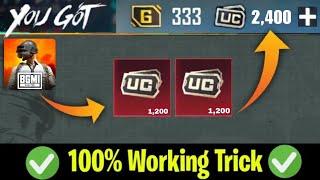 TRICK 2400+ UC IN BGMI - UNLIMITED UC EARN TIPS & TRICKS - FREE A12 ROYAL PASS WITH LIVE PROOF