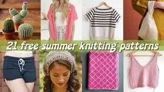 21 FREE Summer Knitting Patterns You'll *ACTUALLY* Want to Make!