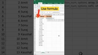 Aggregate Formula& Function ‼️ Count numbers with hidden rows ⁉️#exceltutorial #shorts
