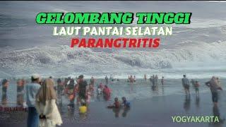  Gelombang tinggi Laut Pantai Parangtritis Bantul Yogyakarta, Awas tetap hati2 ya.