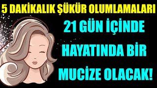 5 DAKİKALIK ŞÜKÜR OLUMLAMALARI 21 GÜN İÇİNDE HAYATINDA BİR MUCİZE OLACAK!