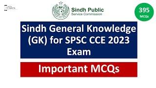 Sindh GK for SPSC CCE 2023 Exam by @digitaldiscite