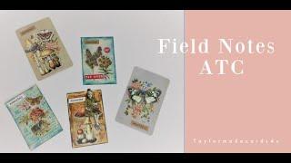 ATC Cards with Tim Holtz Field Notes Ephemera