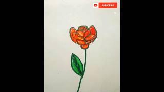 How to draw rose  flowers easy step by step #easyflowerdrawing #rose