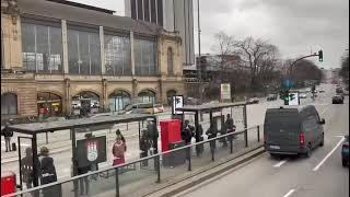 Stadtrundfahrt Hamburg, Fahrt vom Hbf zur Reeperbahn Teil 1, 04.02.2024