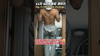 Day 11, 50대는 오늘도 풀업 도전 #pullups #chinups #backworkout #challenge #50대 친업 #풀업 #턱걸이 #풀업챌린지 #shorts