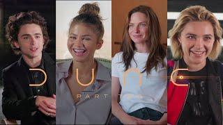 DUNE PART TWO interviews Timothée Chalamet, Zendaya, Rebecca Ferguson, Florence Pugh, Austin Butler