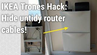 IKEA TRONES easy DIY hack - wall mounted storage and hall shelf for router & phone