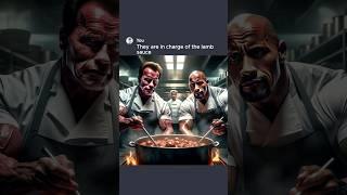 Arnold and Dwayne Become Chefs ‍ #ai #chatgpt #aiart