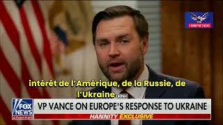 JD Vance "Il faut dire que ce n'est l'intérêt de personne  de continuer cette guerre "