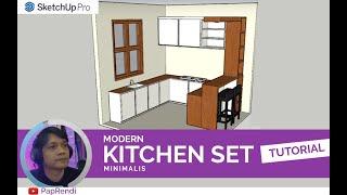 Modern Kitchen Set Minimalist | Sketchup Tutorial