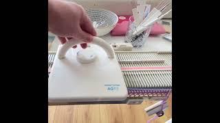 LK150 knitting machine, intarsia carriage, how to make a neck line with intarsia carriage