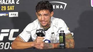 Andre Fili shows respect to Cub Swanson after UFC 303 win