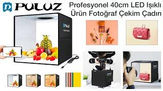 PULUZ 40cm Katlanabilir Profesyonel LED Işıklı Ürün Fotoğrafı Çekim Çadırı