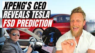 Xpengs CEO shocked by Tesla's FSD tech in America; says 2025 is the year!