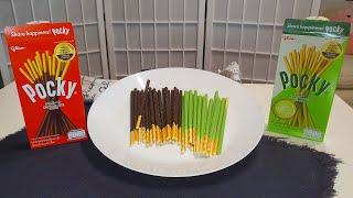 Pocky Chocolate & Milky Matcha Review (Glico Japanese Snacks) [グリコ ポッキー レビュー]