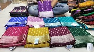 Chickpet Bangalore Wholesale Sarees Shop ll khadi Georgette sarees and silk sarees AVL