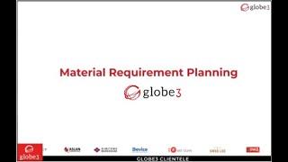 Material Requirement Planning ERP - @Globe3ERP