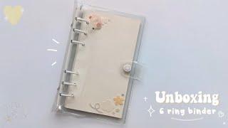 Unboxing my new 6 ring binder  | new journal diary unboxing #aesthetic