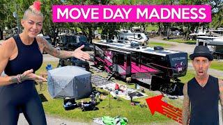 The CRAZINESS of move day- Full-Time RV family of 5!