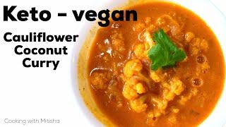 Instant Pot Cauliflower Coconut Curry - Keto Recipe - Vegan