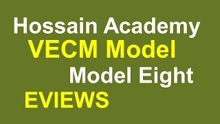 VECM model. Model Eight. EVIEWS