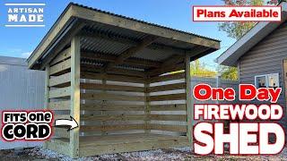 How To Build A Firewood Storage Shed In One Day / DIY Firewood Shed / Firewood Rack Build