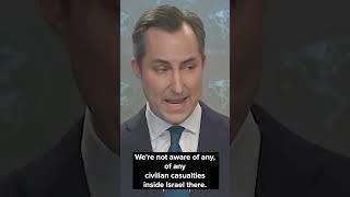 Matt Miller says no U.S. casualties or U.S. damage during Iran attack.