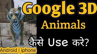 How to use GOOGLE 3D ANIMALS