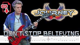 Journey - Don't Stop Believing (Bass Tabs | Notation) @ChamisBass #journeybass #chamisbass