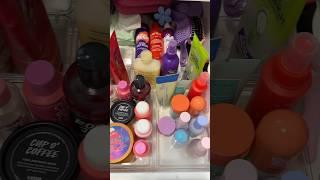 Organizing my daughter’s skincare #skincare #bodyscrub #organization #organizing #skincareproducts