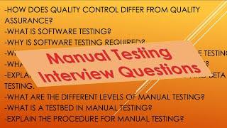 Manual Testing Interview Questions and Answers for Freshers