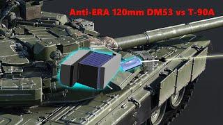 Leopard 2A6 vs T-90A welded turret | NERA Armor Penetration Simulation