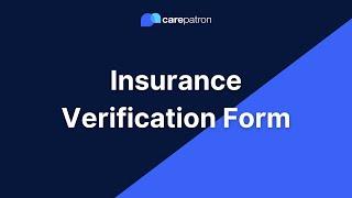 Insurance Verification Form