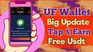 UfC wallet free tap and earn new update | just tap and earn free Usdt | free passive income