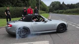 Mazda MX5 CRAZY DRIFT Leaving Car Show!!