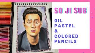 SO JI SUB | Drawing Portrait  | oil pastel and colored pencils