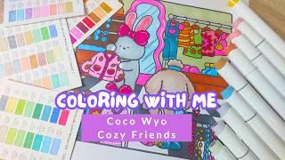 Peaceful Coloring Session with Coco Wyo's Cozy Friends | Ohuhu Markers & Gentle Piano Tunes