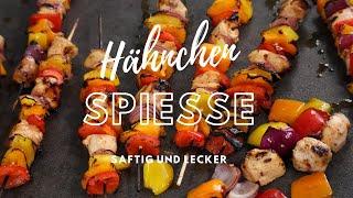 Hähnchenspieße mit Paprika und Zwiebeln | Grillrezepte