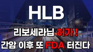 [전략서] HLB, 에이치엘비 리보세라닙 또 허가받았다! - 간암 이후 또 FDA 터진다 항서 제약과 fda 연방 터질 가능성!!