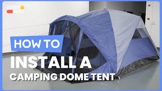 How to Install the 6-Person Large Camping Dome Tent | GP11657 #costway #howto